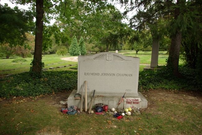 Raymond Johnson Chapman grave marker image. Click for full size.