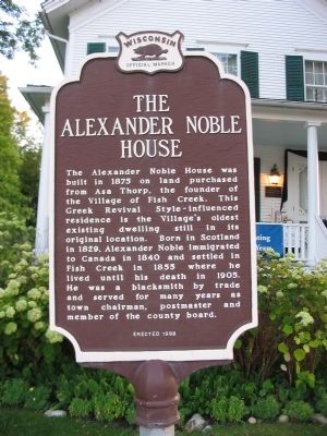 The Alexander Noble House Marker image. Click for full size.