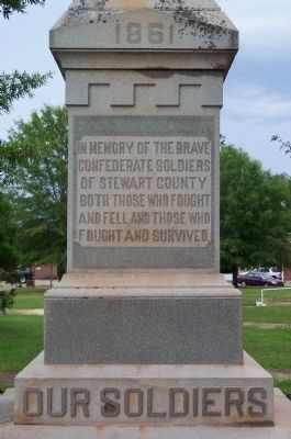 Stewart County Confederate Soldiers Monument. Click for full size. Stewart County Confederate Soldiers Monument image. Click for full size.