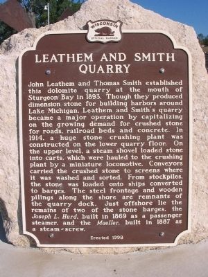 Leathem and Smith Quarry Marker. Click for full size. Leathem and Smith Quarry Marker image. Click for full size.