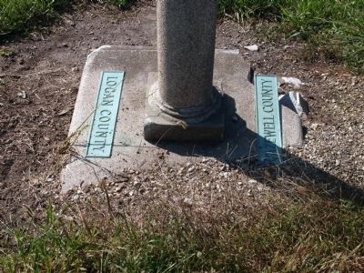 County Name Plates on Base of the Marker. image. Click for full size.