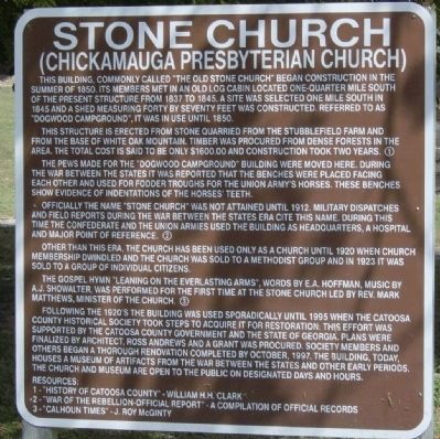 Stone Church Marker. Click for full size. Stone Church Marker image. Click for full size.