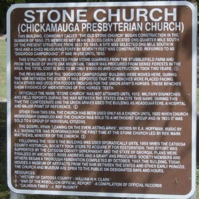 Stone Church Marker image. Click for full size.
