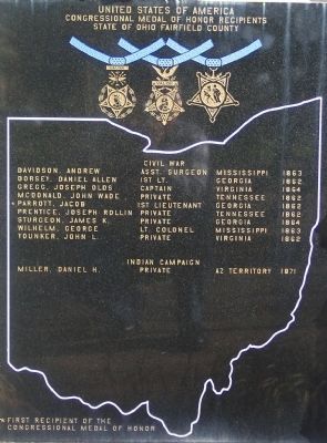 Fairfield County, Ohio, Medal of Honor Recipients Marker. Click for full size. Fairfield County, Ohio, Medal of Honor Recipients Marker image. Click for full size.
