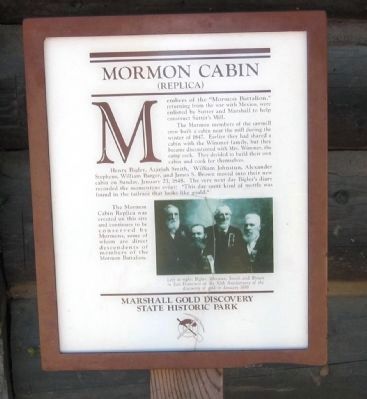 Mormon Cabin Marker. Click for full size. Mormon Cabin Marker image. Click for full size.