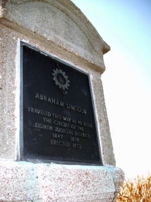 Abraham Lincoln - Eighth Judicial District Marker image. Click for full size.