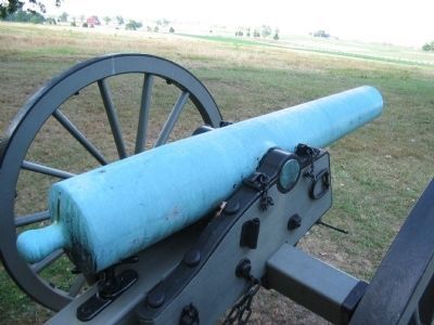 Confederate 12-pounder Napoleon from Macon Arsenal image. Click for full size.