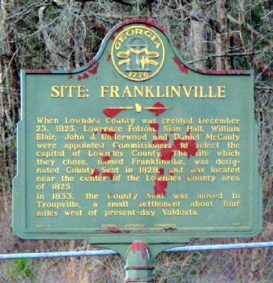 Site: Franklinville Marker. Click for full size. Site: Franklinville Marker image. Click for full size.