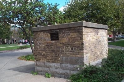 Site of Notre Dame Fieldhouse Marker. Click for full size. Site of Notre Dame Fieldhouse Marker image. Click for full size.