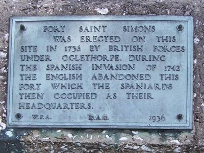 Fort Saint Simons Marker image. Click for full size.