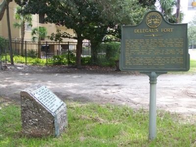 Fort Saint Simons Marker shares the location with Delegal's Fort Marker image. Click for full size.