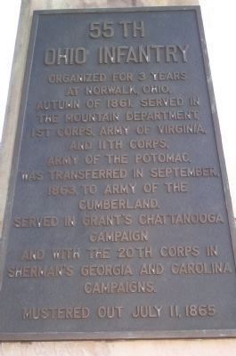 55th Ohio Infantry History. Click for full size. 55th Ohio Infantry History image. Click for full size.
