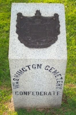 Washington Confederate Cemetery Boundary Marker. Click for full size. Washington Confederate Cemetery Boundary Marker image. Click for full size.