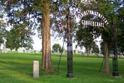 Washington Confederate Cemetery Gate. Click for full size. Washington Confederate Cemetery Gate image. Click for full size.