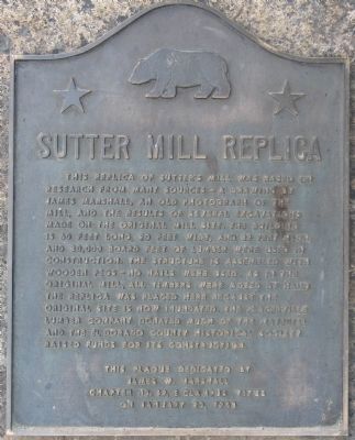 Sutter Mill Replica Marker image. Click for full size.