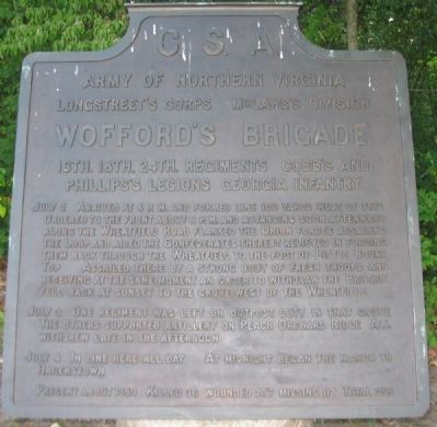 Wofford's Brigade Tablet image. Click for full size.