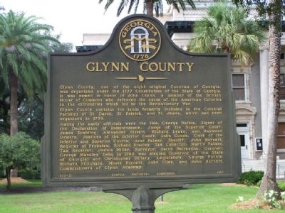 Glynn County Marker image. Click for full size.