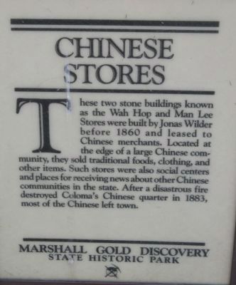 Chinese Stores Marker. Click for full size. Chinese Stores Marker image. Click for full size.