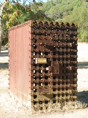 Metal Cell from County Courthouse is Placerville Mentioned on Marker. Click for full size. Metal Cell from County Courthouse is Placerville Mentioned on Marker image. Click for full size.