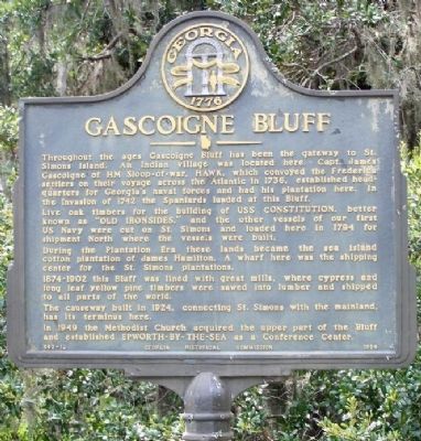 Gascoigne Bluff Marker. Click for full size. Gascoigne Bluff Marker image. Click for full size.