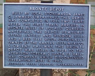 Bronte Depot Marker. Click for full size. Bronte Depot Marker image. Click for full size.