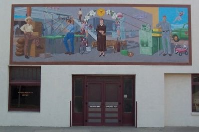 Mural on Dr Pepper Bottling Plant. Click for full size. Mural on Dr Pepper Bottling Plant image. Click for full size.