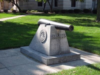 Whitley County Civil War Cannon, near the Marker. Click for full size. Whitley County Civil War Cannon, near the Marker image. Click for full size.