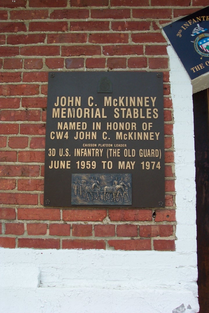 John C. McKinney Memorial Stables Marker
