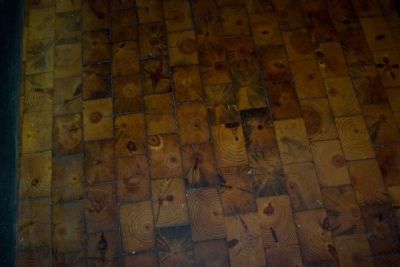 Former Hitching Posts Used for Floor of Black Jack Museum Room image. Click for full size.