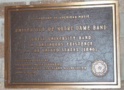 University of Notre Dame Band Marker image. Click for full size.