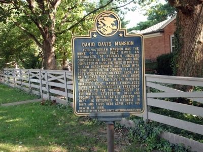 David Davis Mansion Marker image. Click for full size.