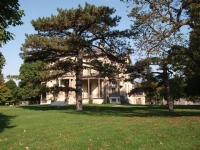 David Davis Mansion with Unusual Tree image. Click for full size.