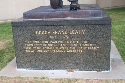 Coach Frank Leahy Marker image. Click for full size.