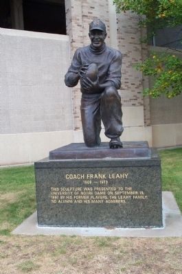 Coach Frank Leahy Sculpture image. Click for full size.