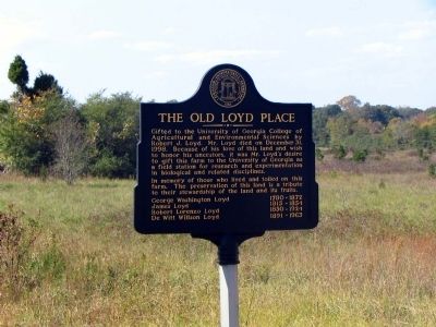 The Old Loyd Place Marker and the Old Loyd Place land image. Click for full size.