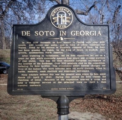 DeSoto in Georgia Marker. Click for full size. DeSoto in Georgia Marker image. Click for full size.