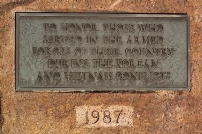Korean and Vietnam Conflicts Memorial Marker image. Click for full size.