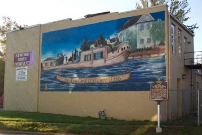 Canal Marker and Mural image. Click for full size.