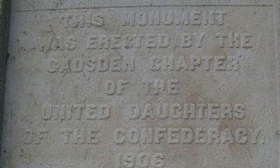 Gadsden Confederate Memorial Marker Erected By image. Click for full size.