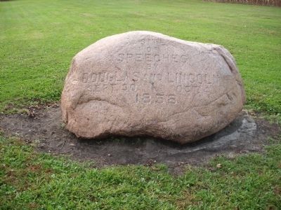 Site of Speeches by Douglas and Lincoln Marker image. Click for full size.