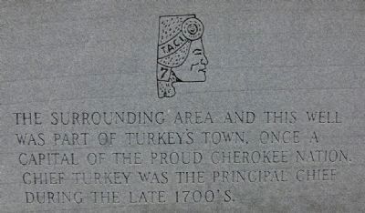 Turkey Town Monument Marker - Chief Turkey image. Click for full size.
