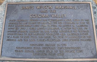 James Wilson Marshall Marker. Click for full size. James Wilson Marshall Marker image. Click for full size.