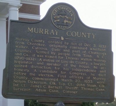 Murray County Marker image. Click for full size.