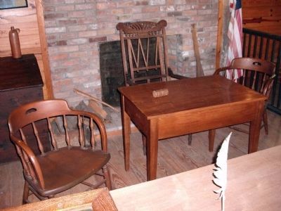 The Judge's Table & Witness Chair. image. Click for full size.