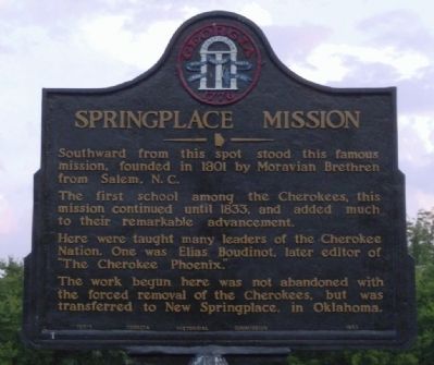 Springplace Mission Marker. Click for full size. Springplace Mission Marker image. Click for full size.