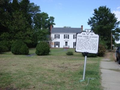 Wider view of Fork Union Academy Marker. Click for full size. Wider view of Fork Union Academy Marker image. Click for full size.