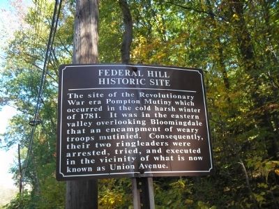 Federal Hill Historic Site Marker image. Click for full size.