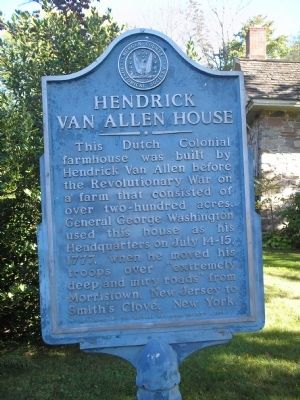 Hendrick Van Allen House Marker image. Click for full size.