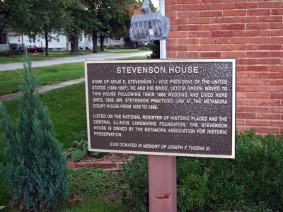Home of Adlai E. Stevenson I - Marker. Click for full size. Home of Adlai E. Stevenson I - Marker image. Click for full size.