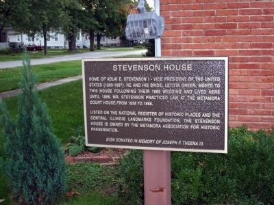 Home of Adlai E. Stevenson I - Marker image. Click for full size.
